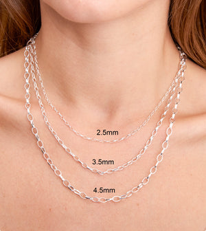 Silver Romy Chain Necklace - 14K  - Olive & Chain Fine Jewelry