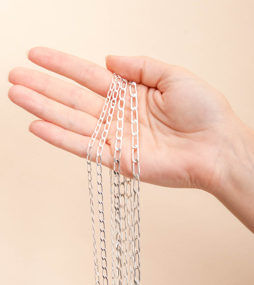 Silver Open Link Chain Necklace - 14K  - Olive & Chain Fine Jewelry