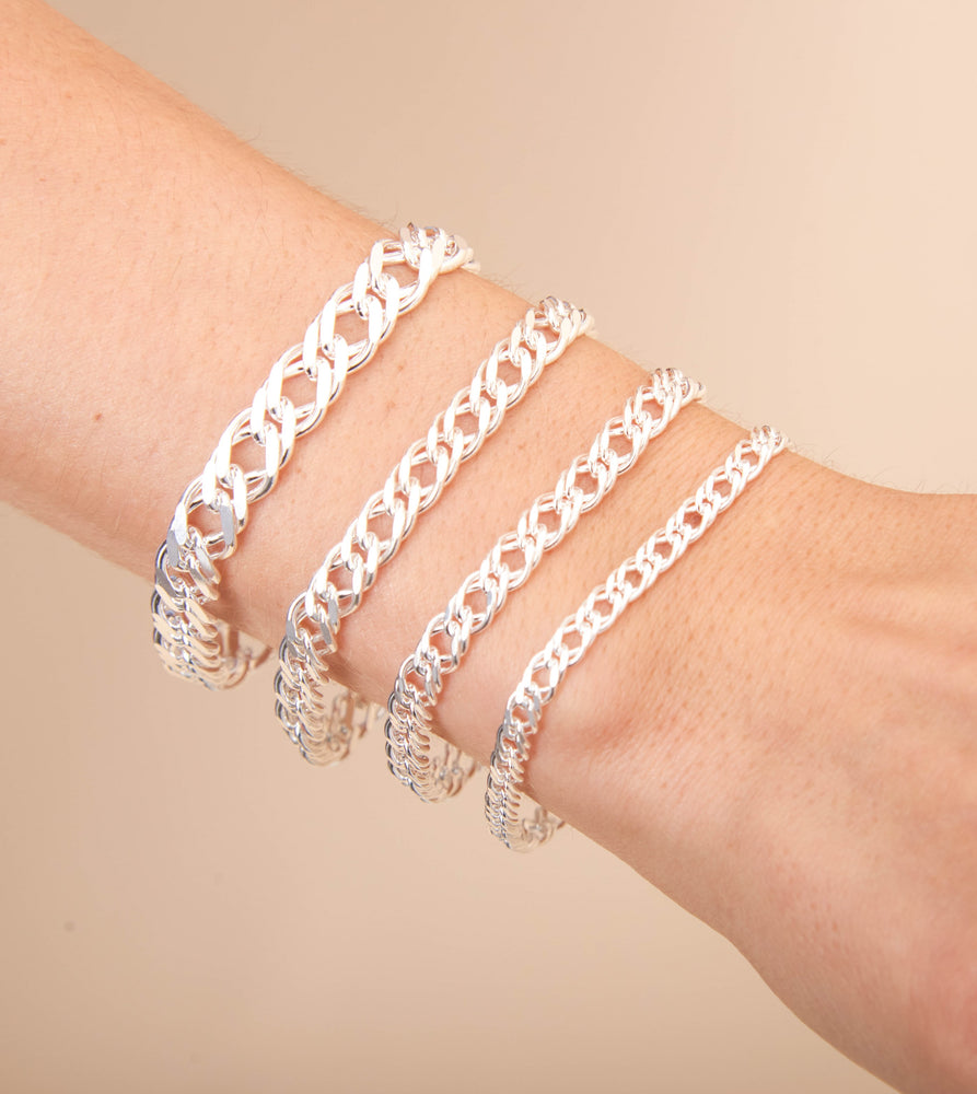 Silver Rombo Link Chain Bracelet - 14K  - Olive & Chain Fine Jewelry