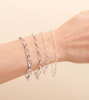 Silver Romy Link Chain Bracelet - 14K  - Olive & Chain Fine Jewelry