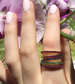 Rainbow Stackable Band - 14K  - Olive & Chain Fine Jewelry