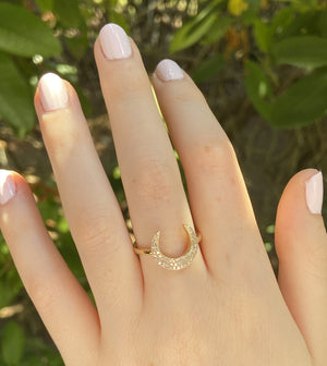Diamond Horn Ring - 14K  - Olive & Chain Fine Jewelry