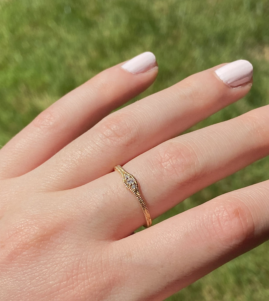 Diamond Eye Ring - 14K - OLIVE & CHAIN Fine Jewelry