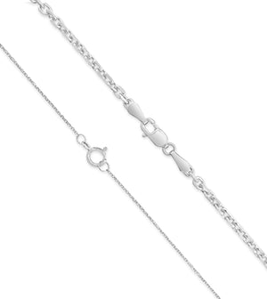 14k White Gold Cable Anchor Chain Necklace - 14K - OLIVE & CHAIN Fine Jewelry